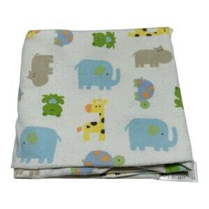 Carter’s Just One Year Animal Flannel Baby Receiving Blanket Giraffe Hippo Frog